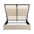 Adele – Upholstered Platform Bed with Hydraulic Storage