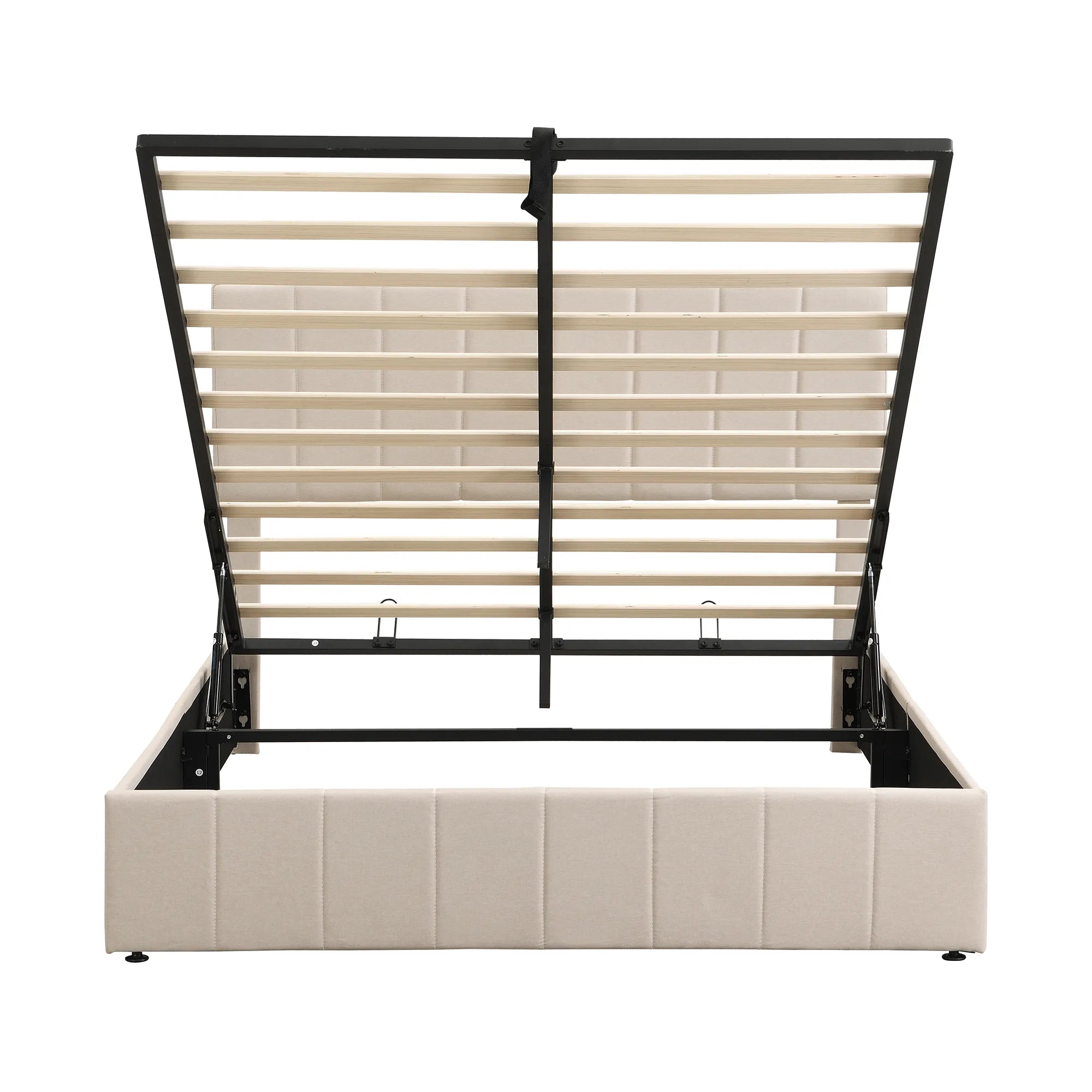 Adele – Upholstered Platform Bed with Hydraulic Storage