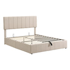 Adele – Upholstered Platform Bed with Hydraulic Storage
