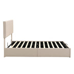 Adele – Upholstered Platform Bed with Hydraulic Storage