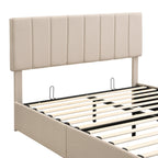 Adele – Upholstered Platform Bed with Hydraulic Storage