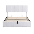 Adele – Upholstered Platform Bed with Hydraulic Storage