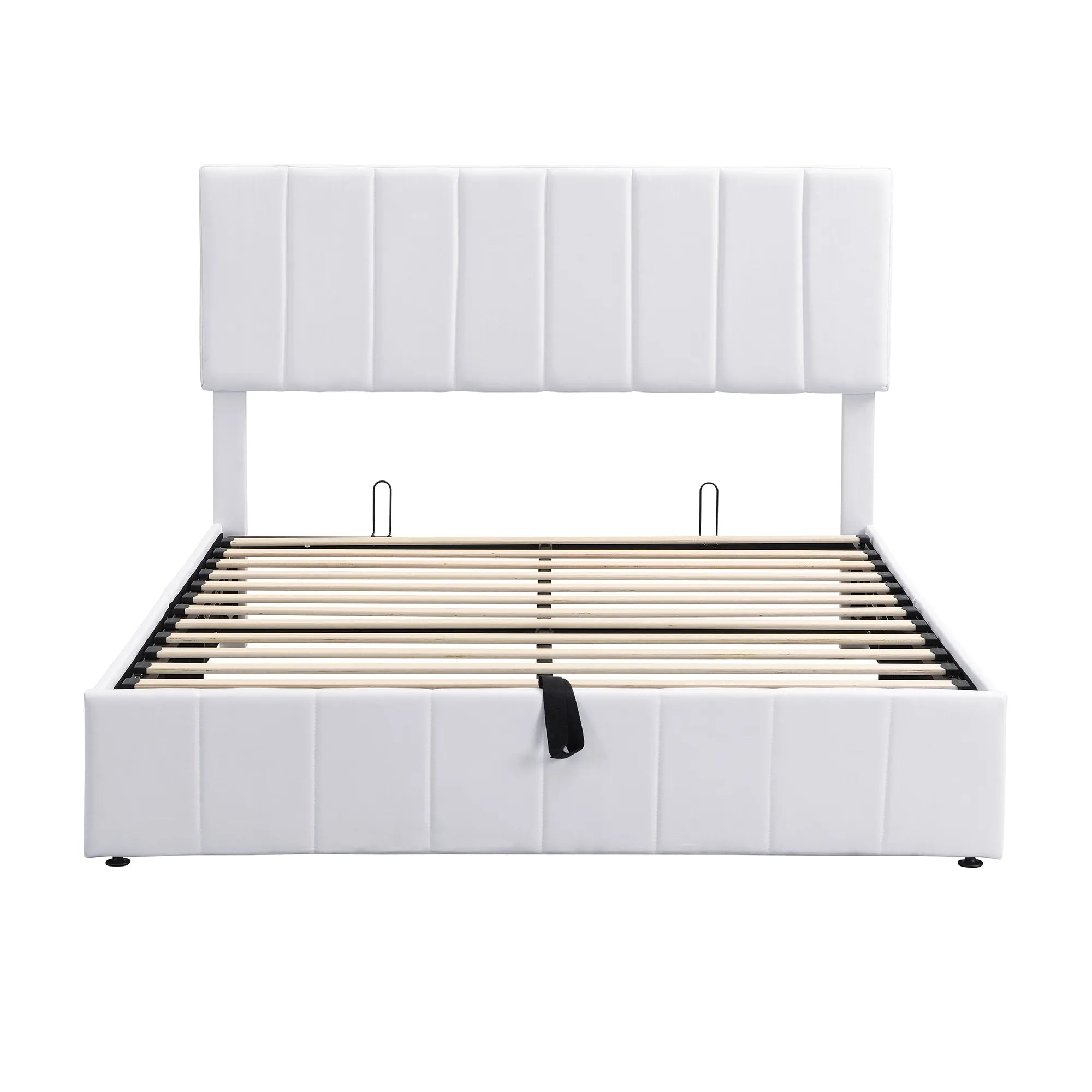 Adele – Upholstered Platform Bed with Hydraulic Storage