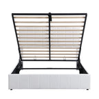Adele – Upholstered Platform Bed with Hydraulic Storage