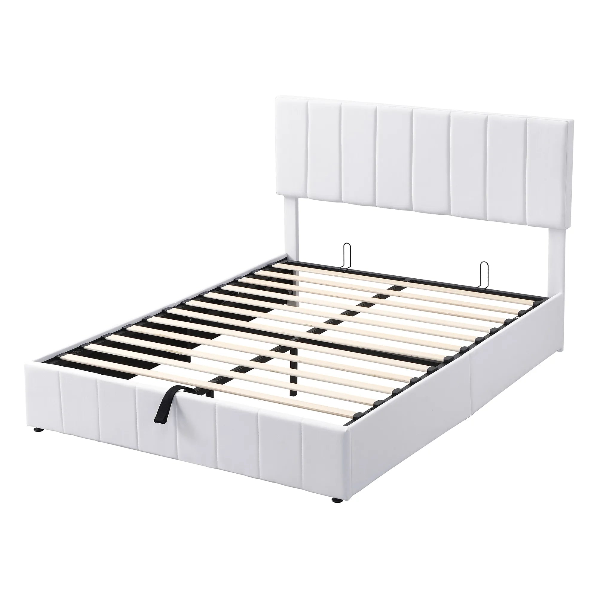 Adele – Upholstered Platform Bed with Hydraulic Storage