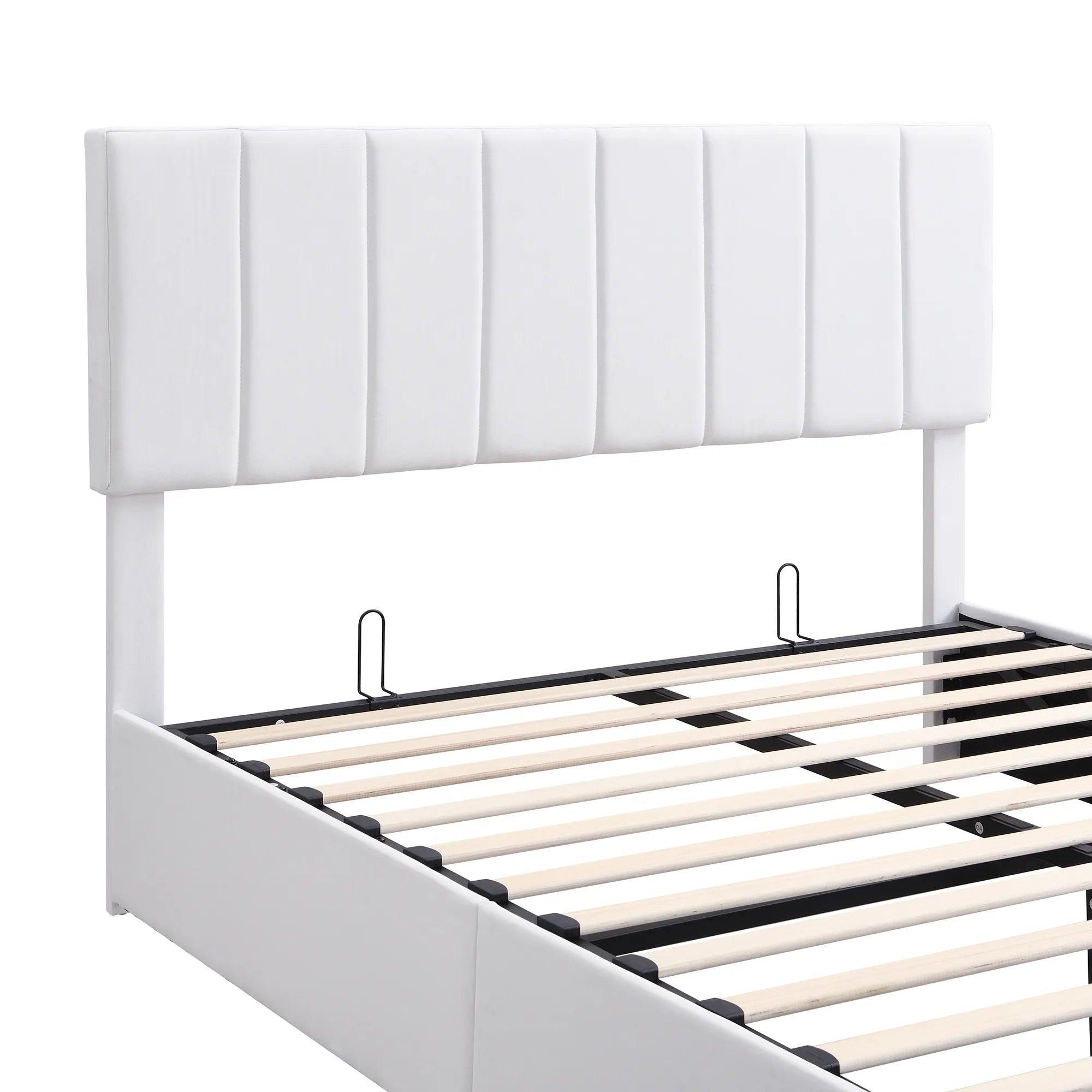 Adele – Upholstered Platform Bed with Hydraulic Storage