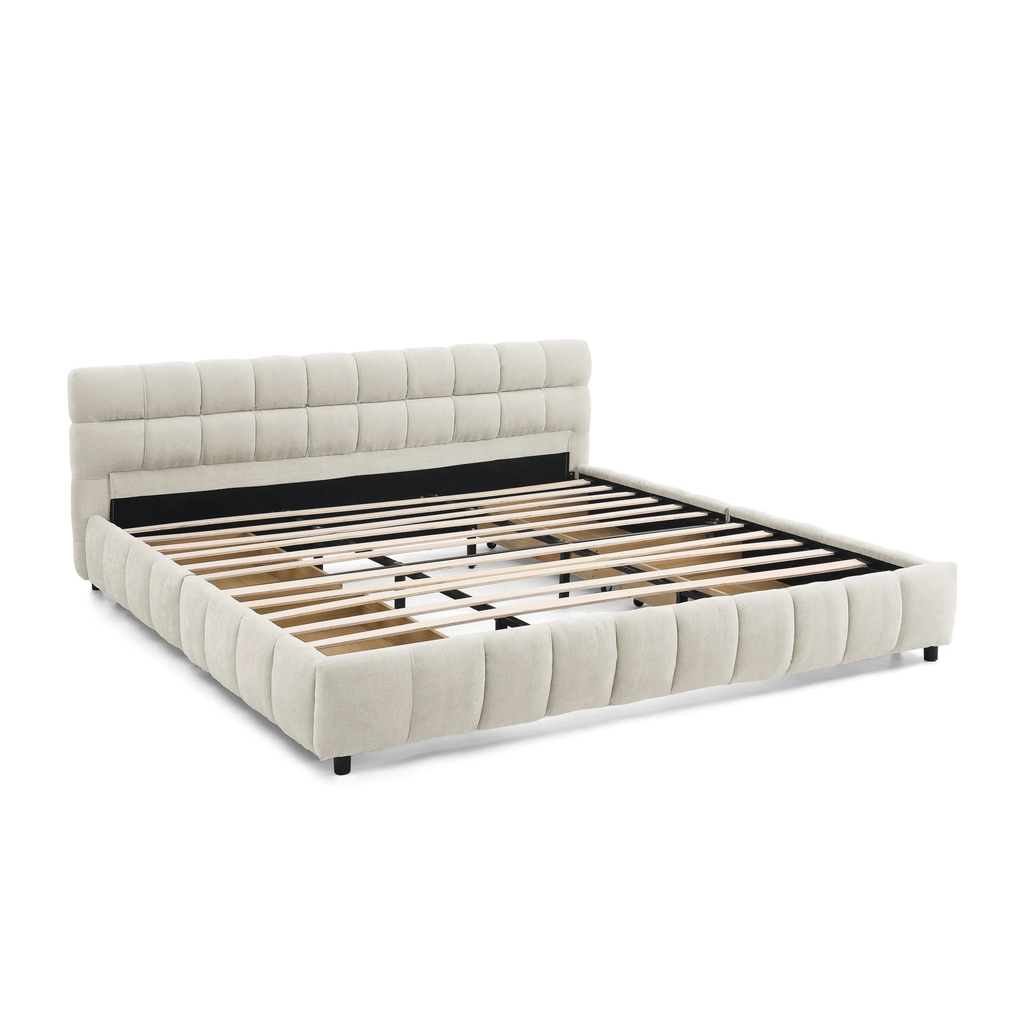 Aldora - Upholstered Bed Frame with Storage Drawer & Headboard
