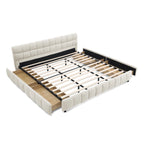 Aldora - Upholstered Bed Frame with Storage Drawer & Headboard