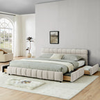 Aldora - Upholstered Bed Frame with Storage Drawer & Headboard