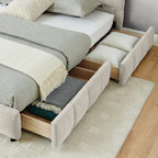 Aldora - Upholstered Bed Frame with Storage Drawer & Headboard