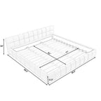Aldora - Upholstered Grounded Bed Frame With Headboard