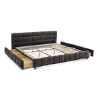 Aldora - Upholstered Bed Frame with Storage Drawer & Headboard