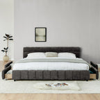 Aldora - Upholstered Bed Frame with Storage Drawer & Headboard