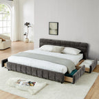 Aldora - Upholstered Bed Frame with Storage Drawer & Headboard
