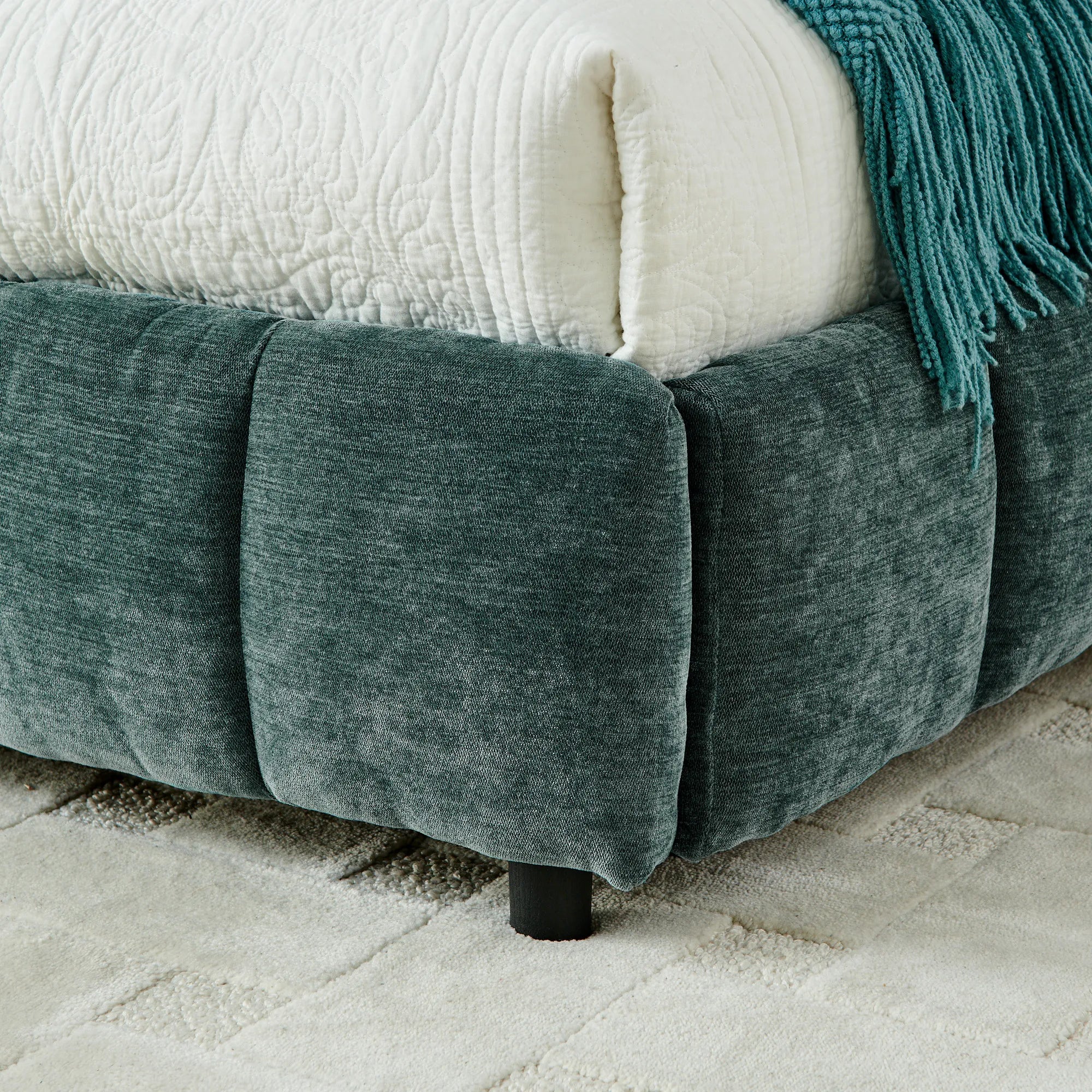 Aldora - Upholstered Bed Frame with Storage Drawer & Headboard