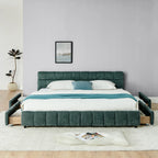 Aldora - Upholstered Bed Frame with Storage Drawer & Headboard