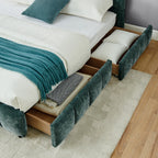 Aldora - Upholstered Bed Frame with Storage Drawer & Headboard