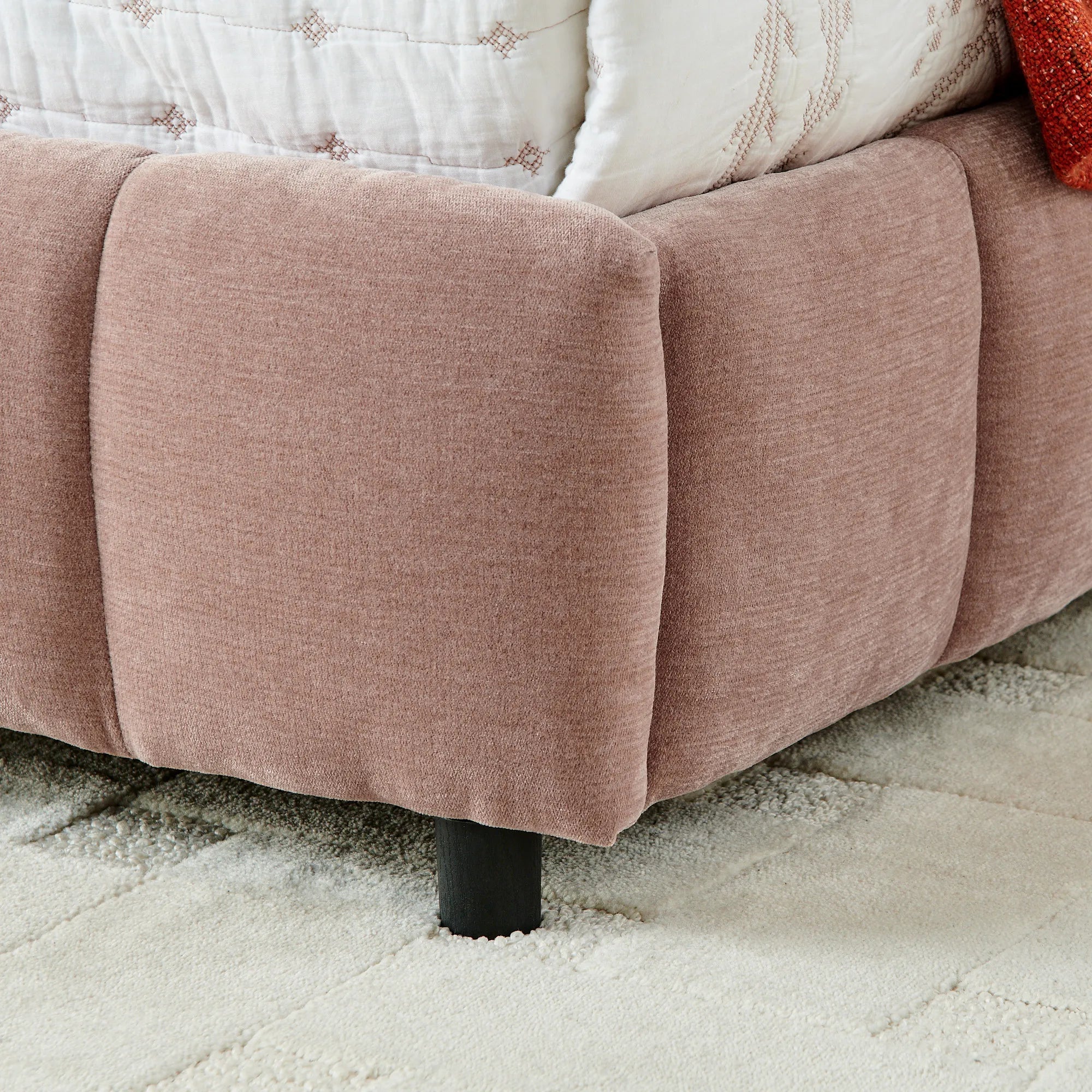 Aldora - Upholstered Bed Frame with Storage Drawer & Headboard