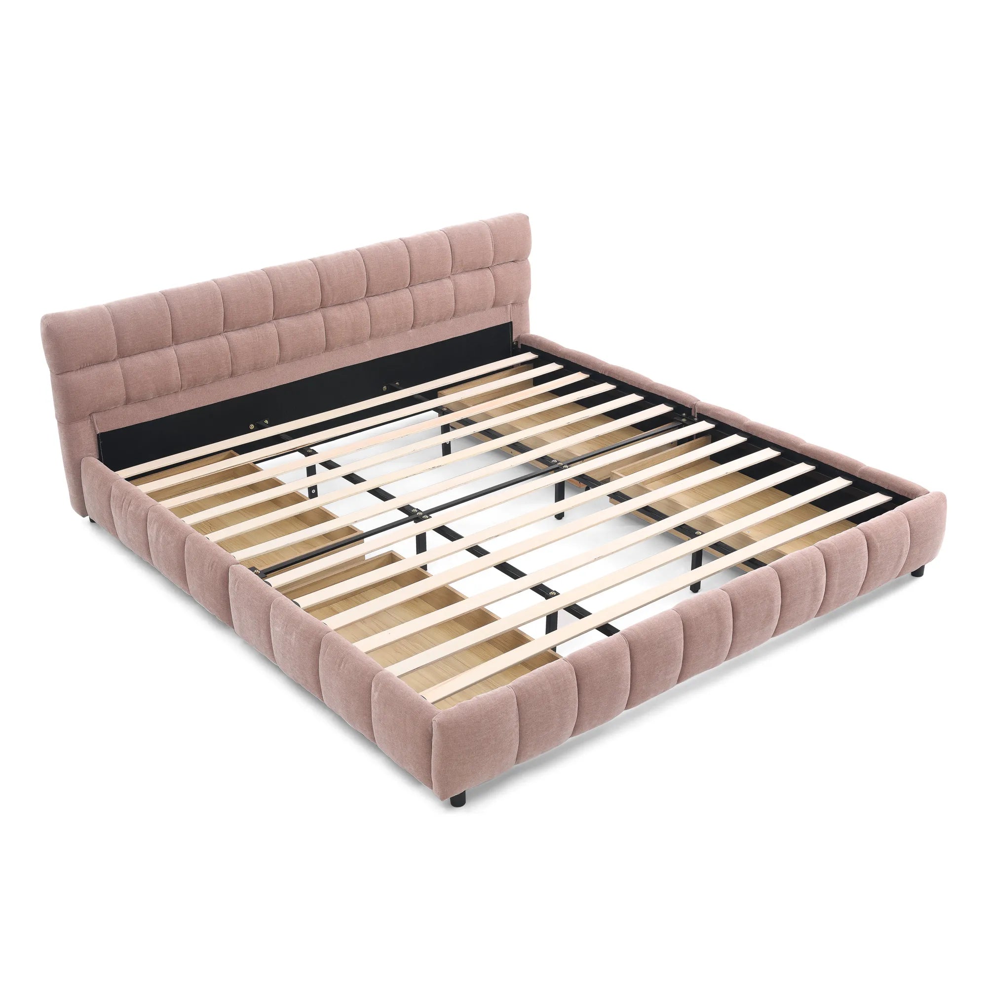 Aldora - Upholstered Bed Frame with Storage Drawer & Headboard