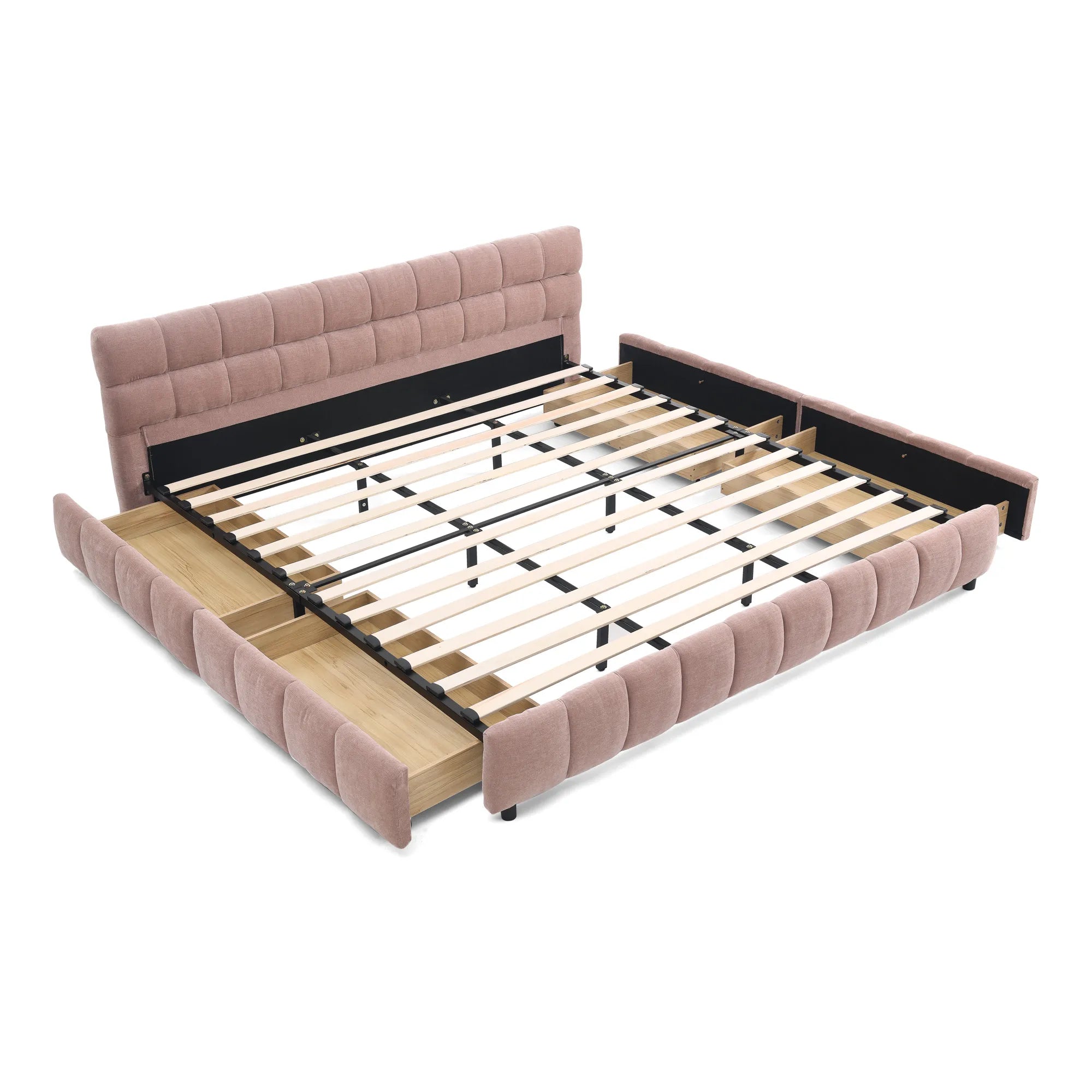 Aldora - Upholstered Bed Frame with Storage Drawer & Headboard