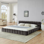 Aldora - Upholstered Grounded Bed Frame With Headboard