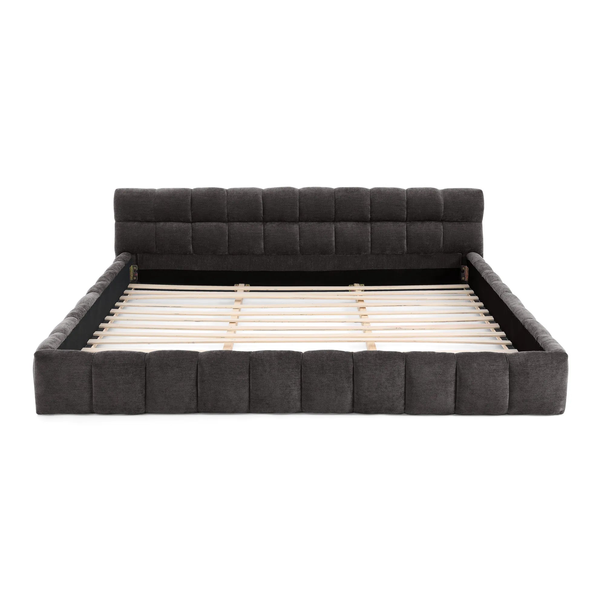 Aldora - Upholstered Grounded Bed Frame With Headboard