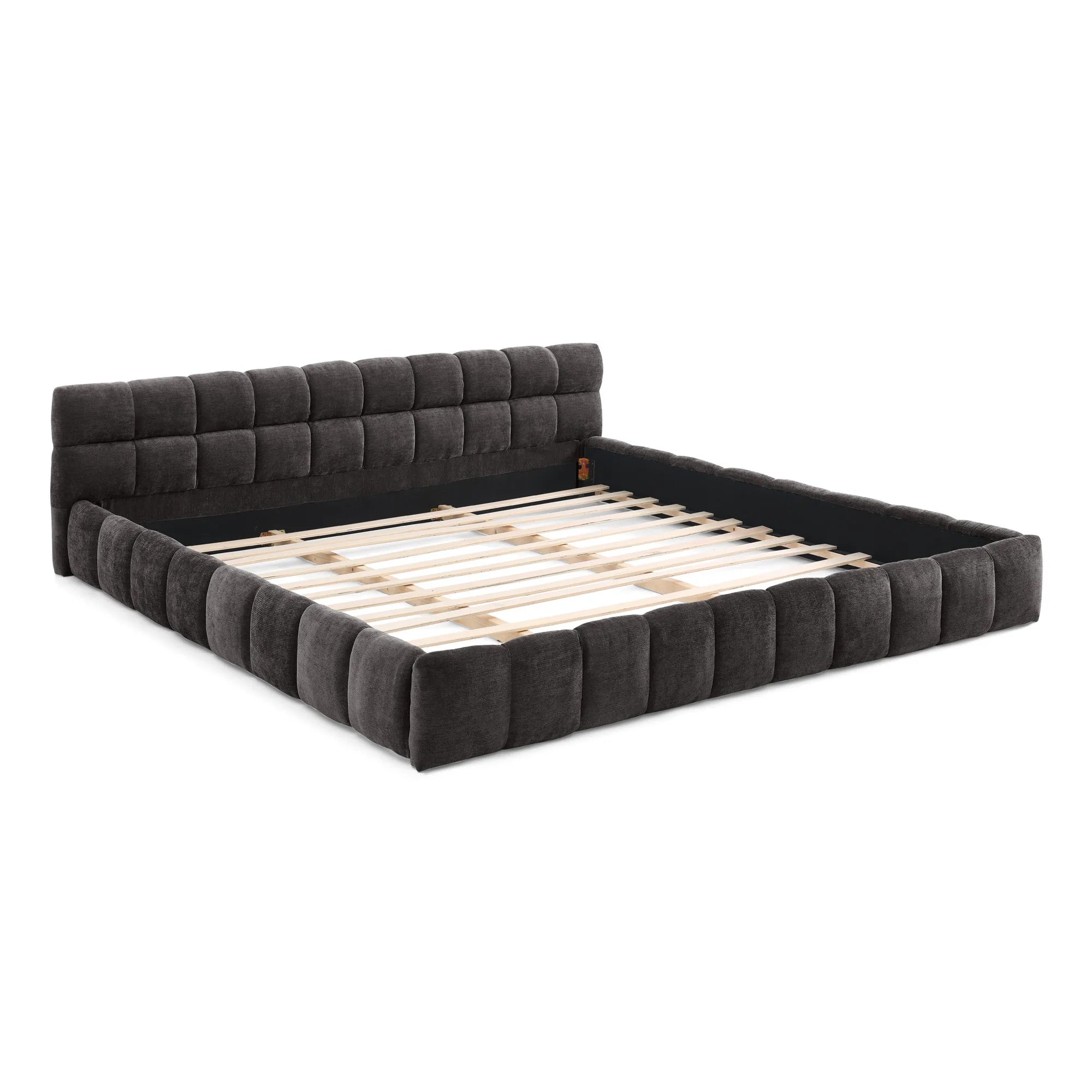 Aldora - Upholstered Grounded Bed Frame With Headboard