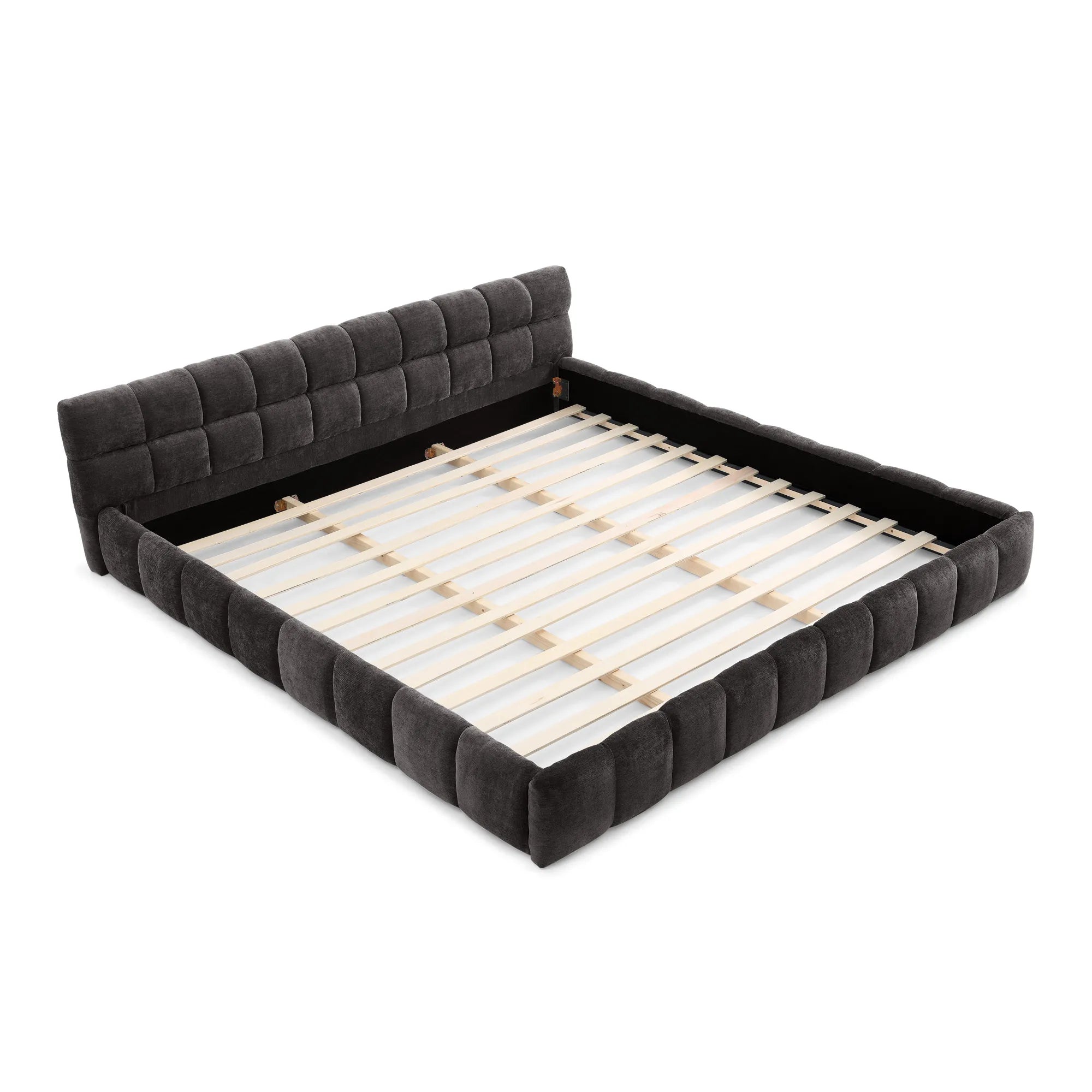 Aldora - Upholstered Grounded Bed Frame With Headboard
