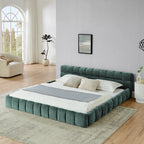Aldora - Upholstered Grounded Bed Frame With Headboard