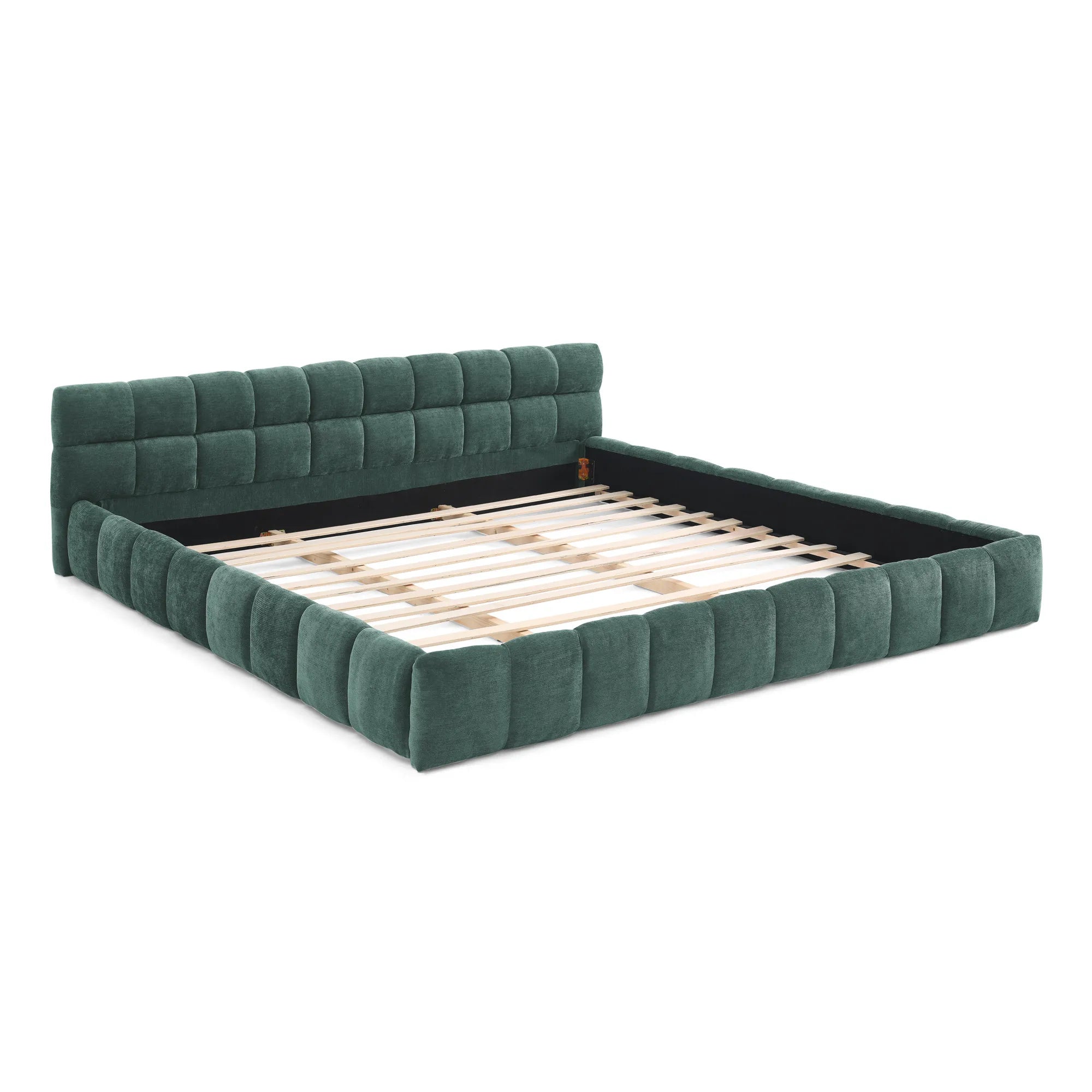 Aldora - Upholstered Grounded Bed Frame With Headboard