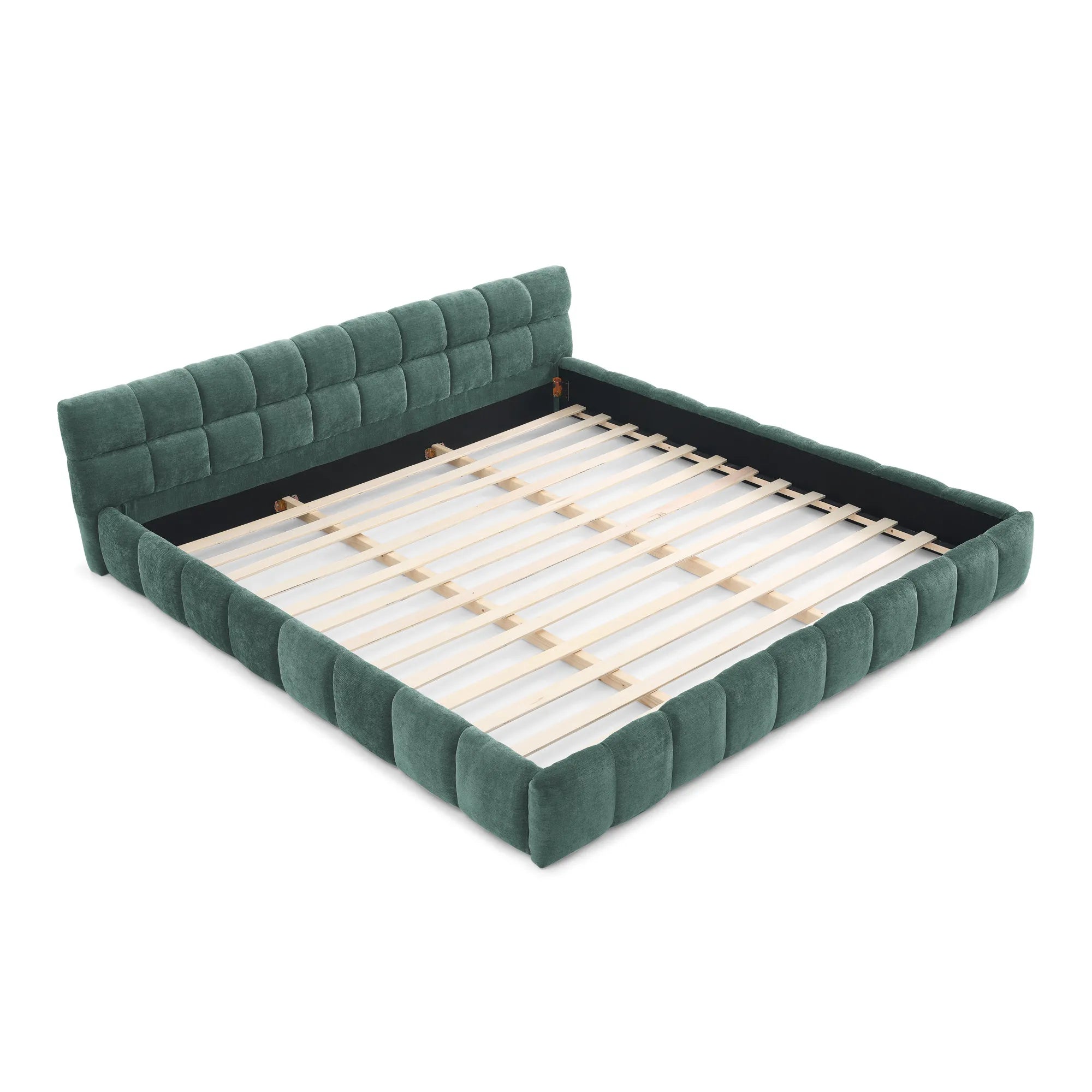 Aldora - Upholstered Grounded Bed Frame With Headboard
