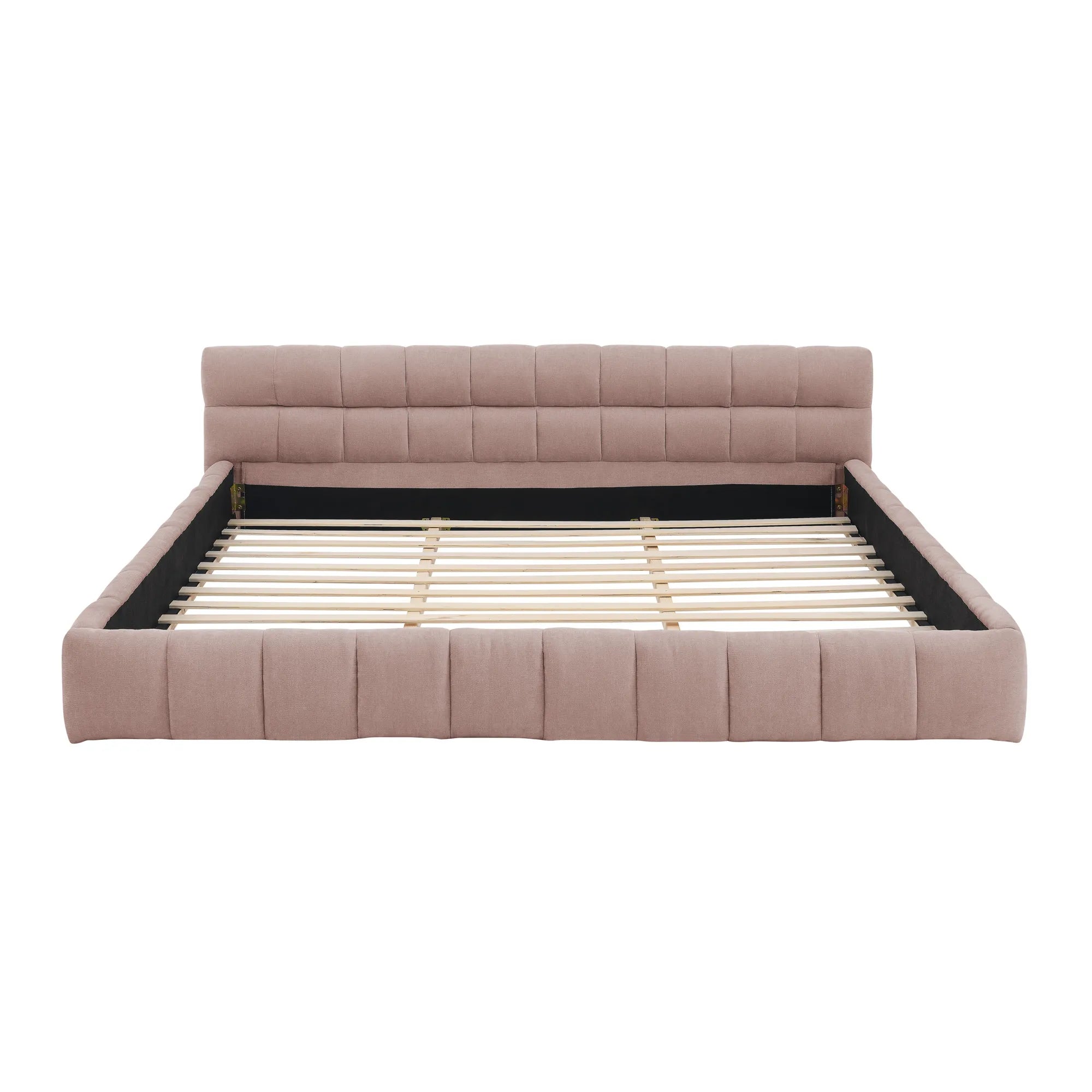 Aldora - Upholstered Grounded Bed Frame With Headboard