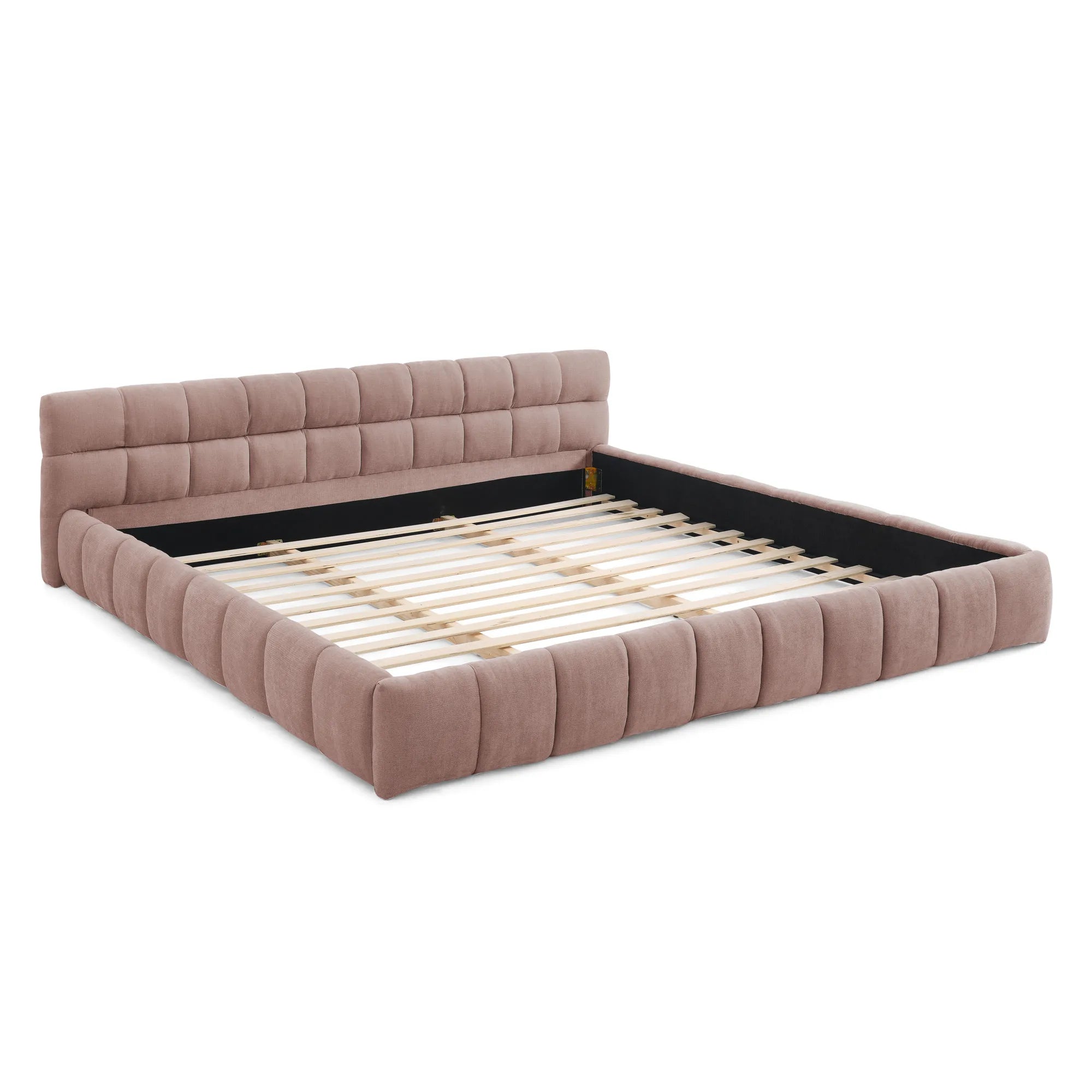 Aldora - Upholstered Grounded Bed Frame With Headboard