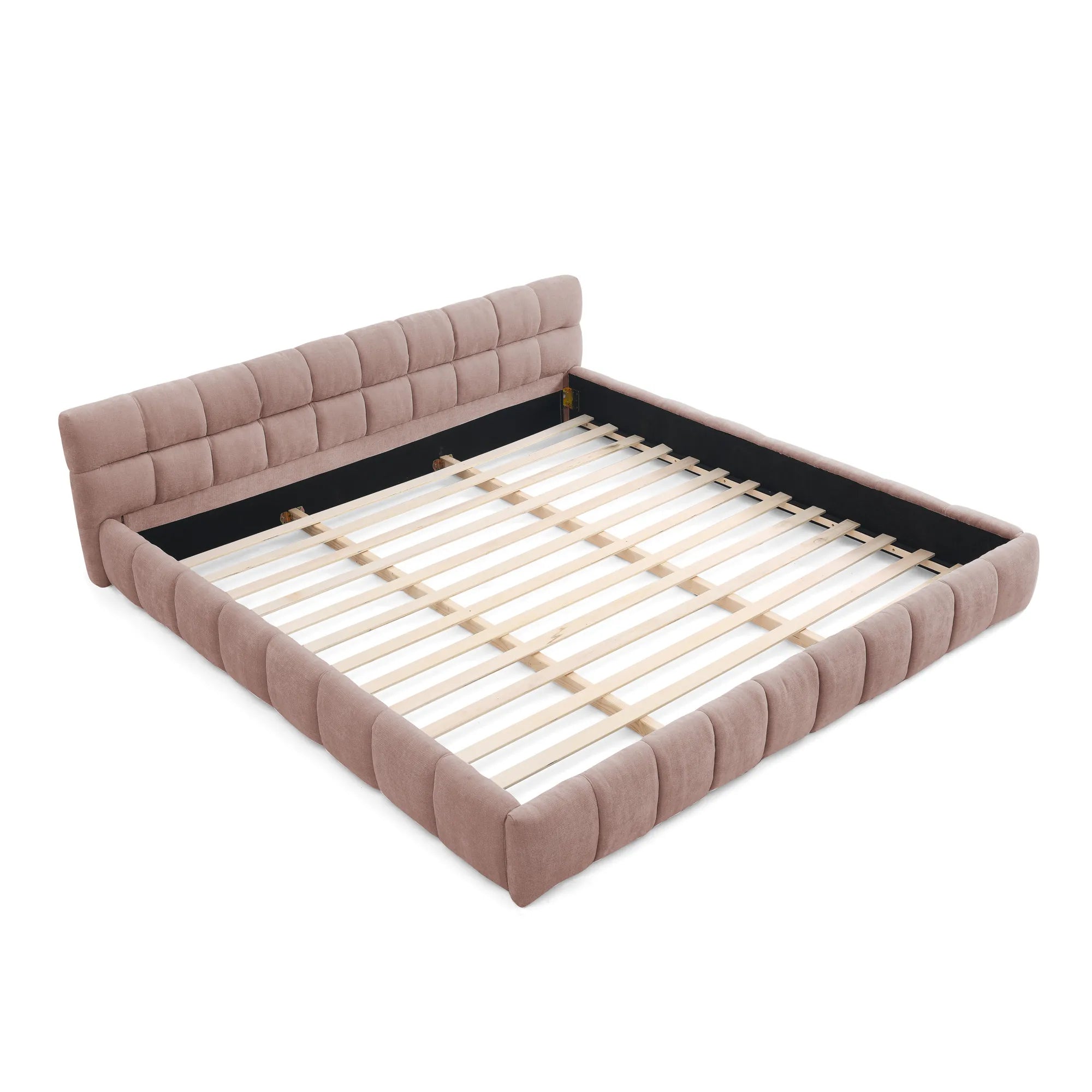 Aldora - Upholstered Grounded Bed Frame With Headboard
