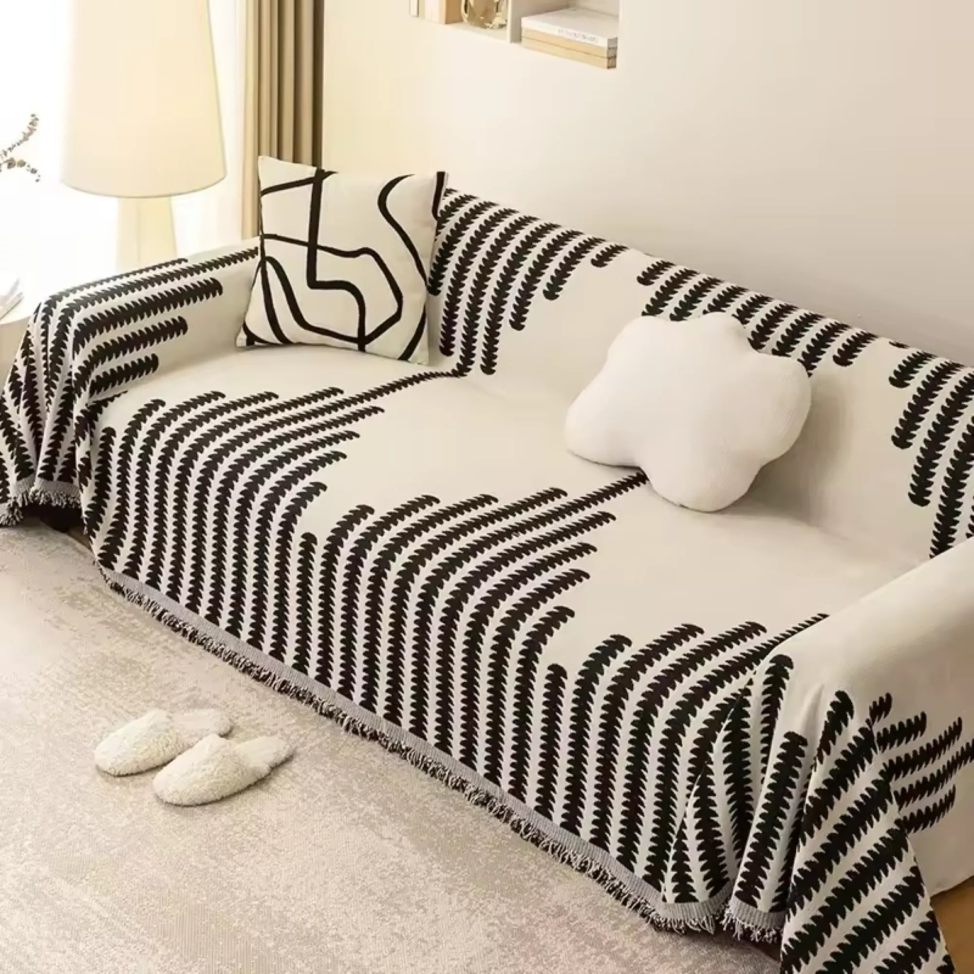 All-Season Chenille Fabric Anti-Scratch Sofa Cover Slipcover