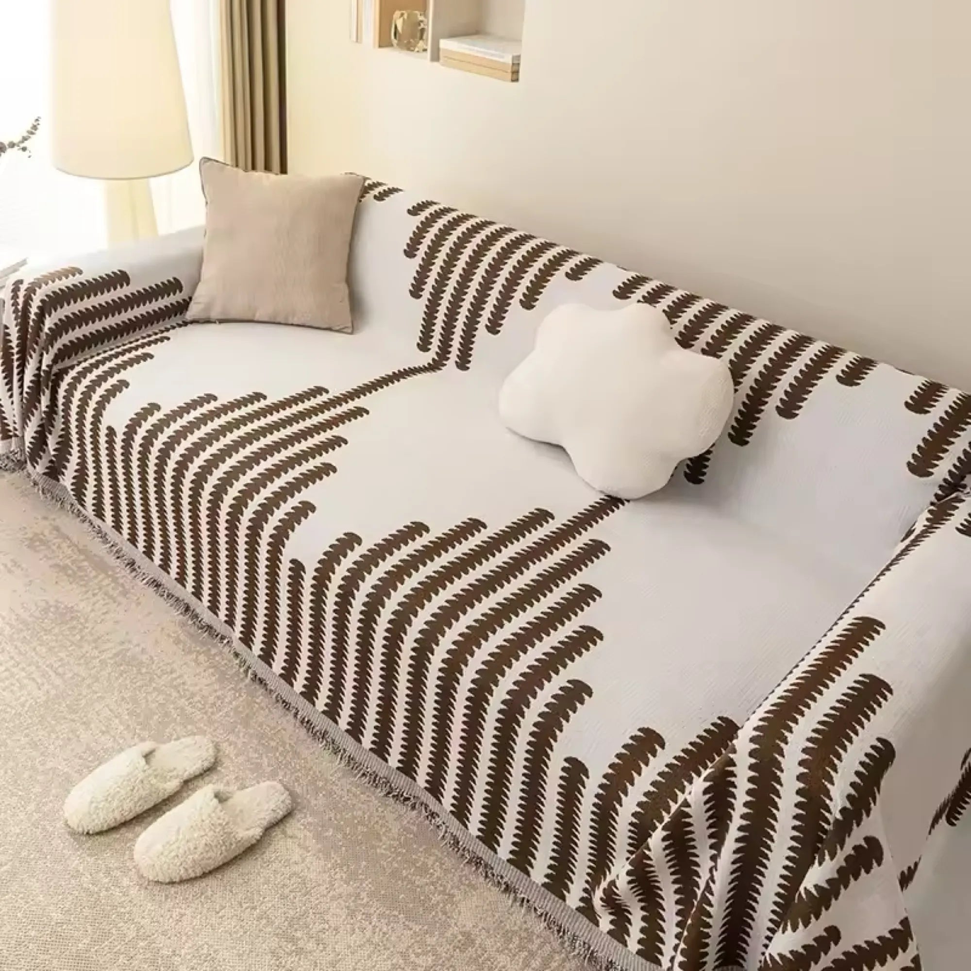 All-Season Chenille Fabric Anti-Scratch Sofa Cover Slipcover
