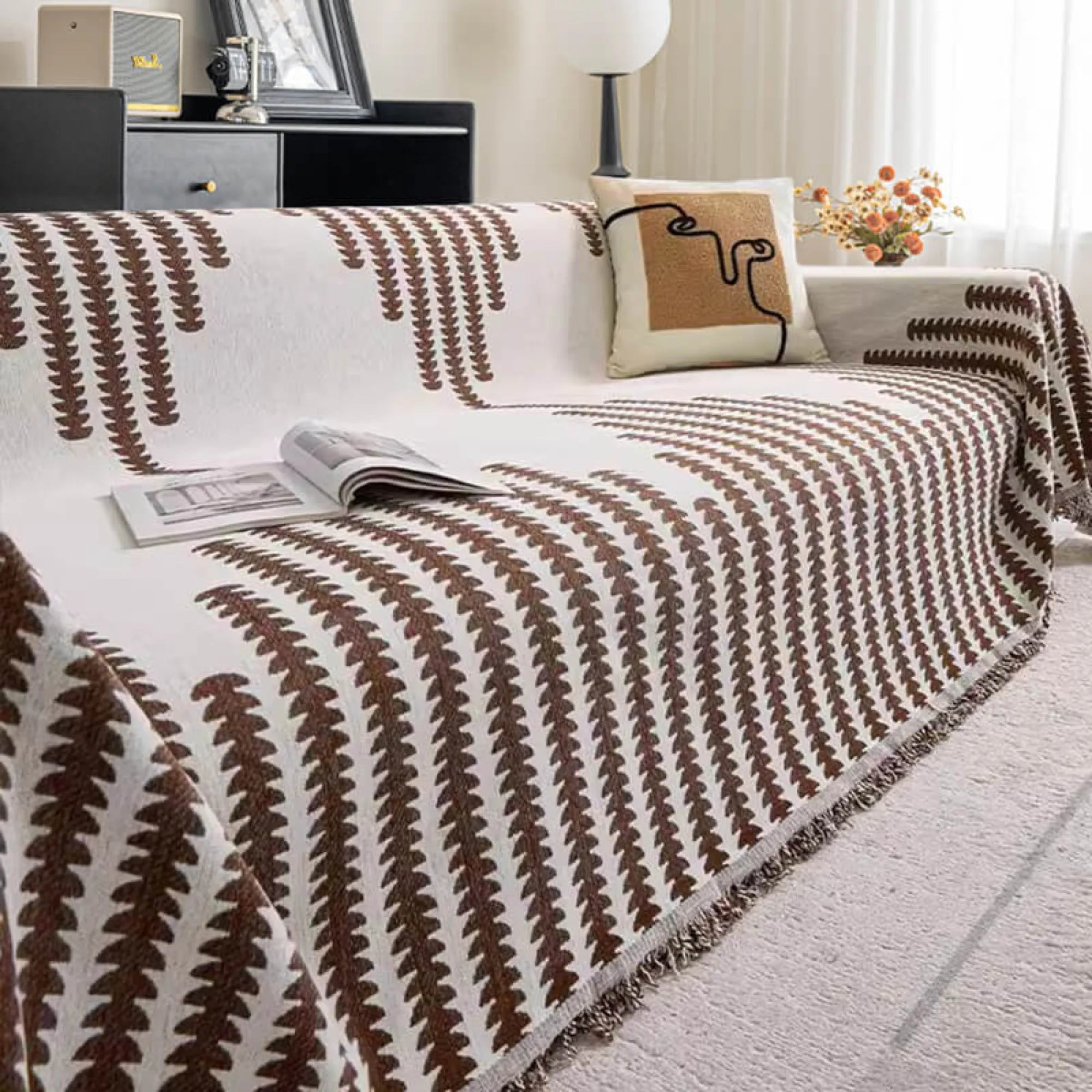All-Season Chenille Fabric Anti-Scratch Sofa Cover Slipcover