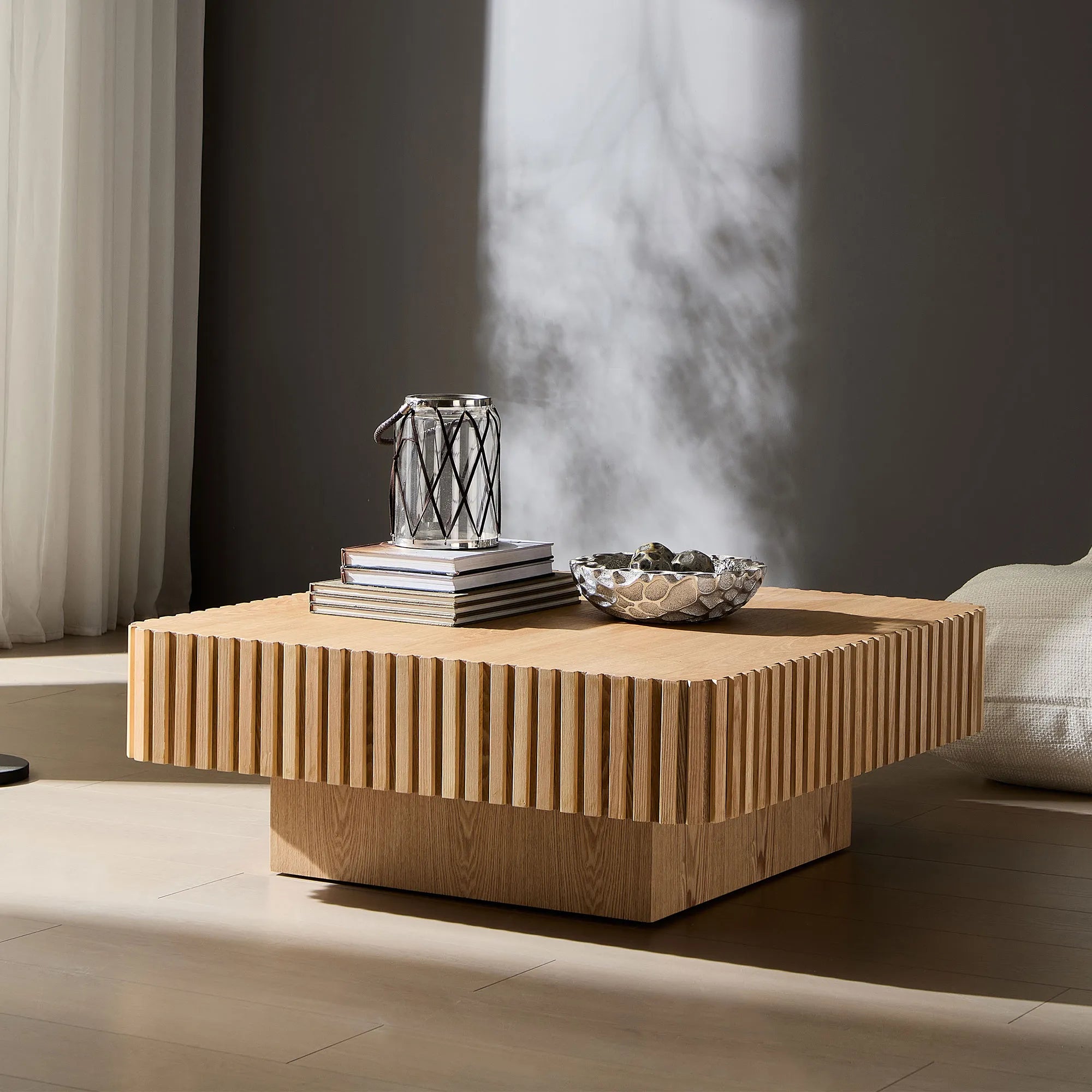 Arlo – Modern Square Drum Coffee Table