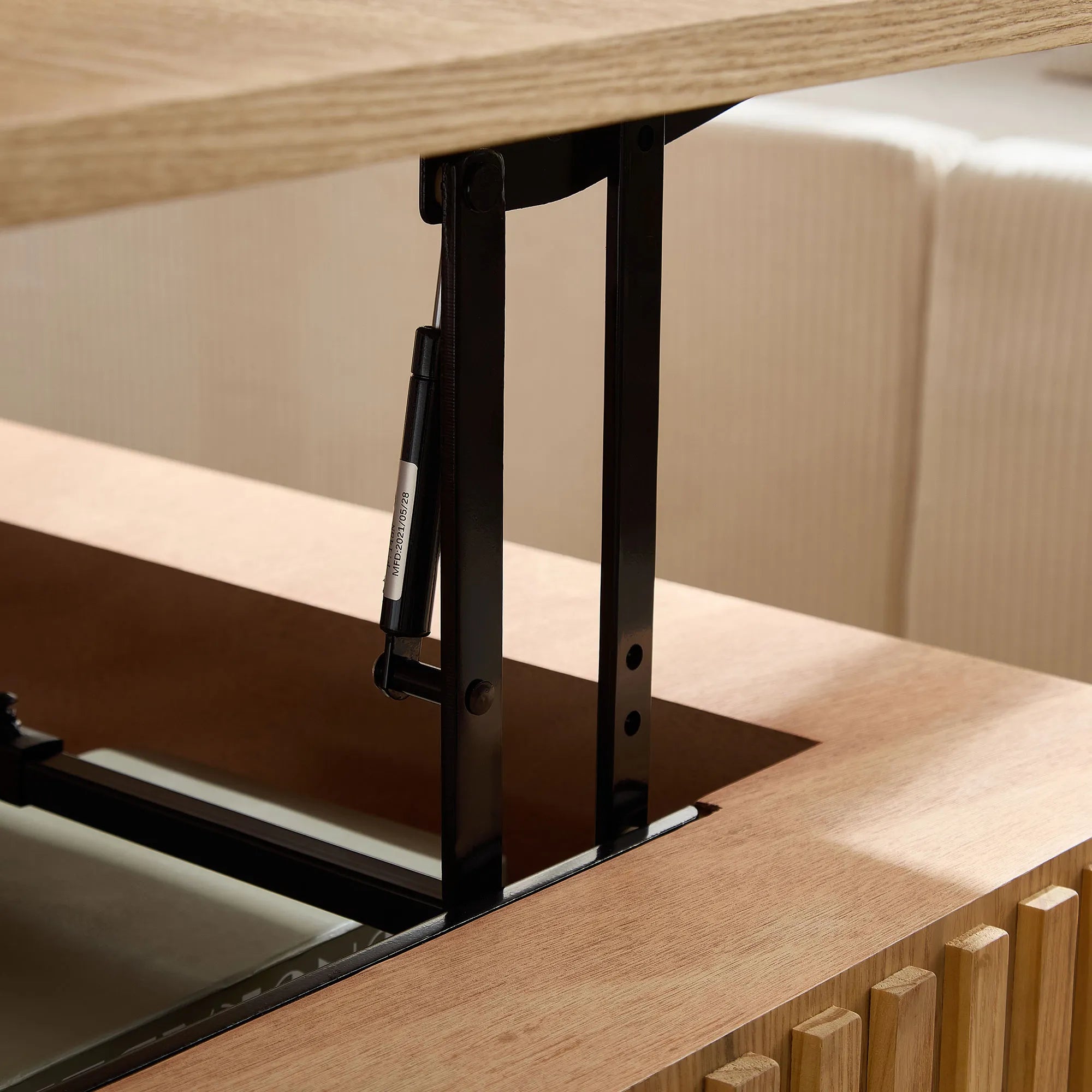 Arlo – Modern Square Lift Top Coffee Table with Storage