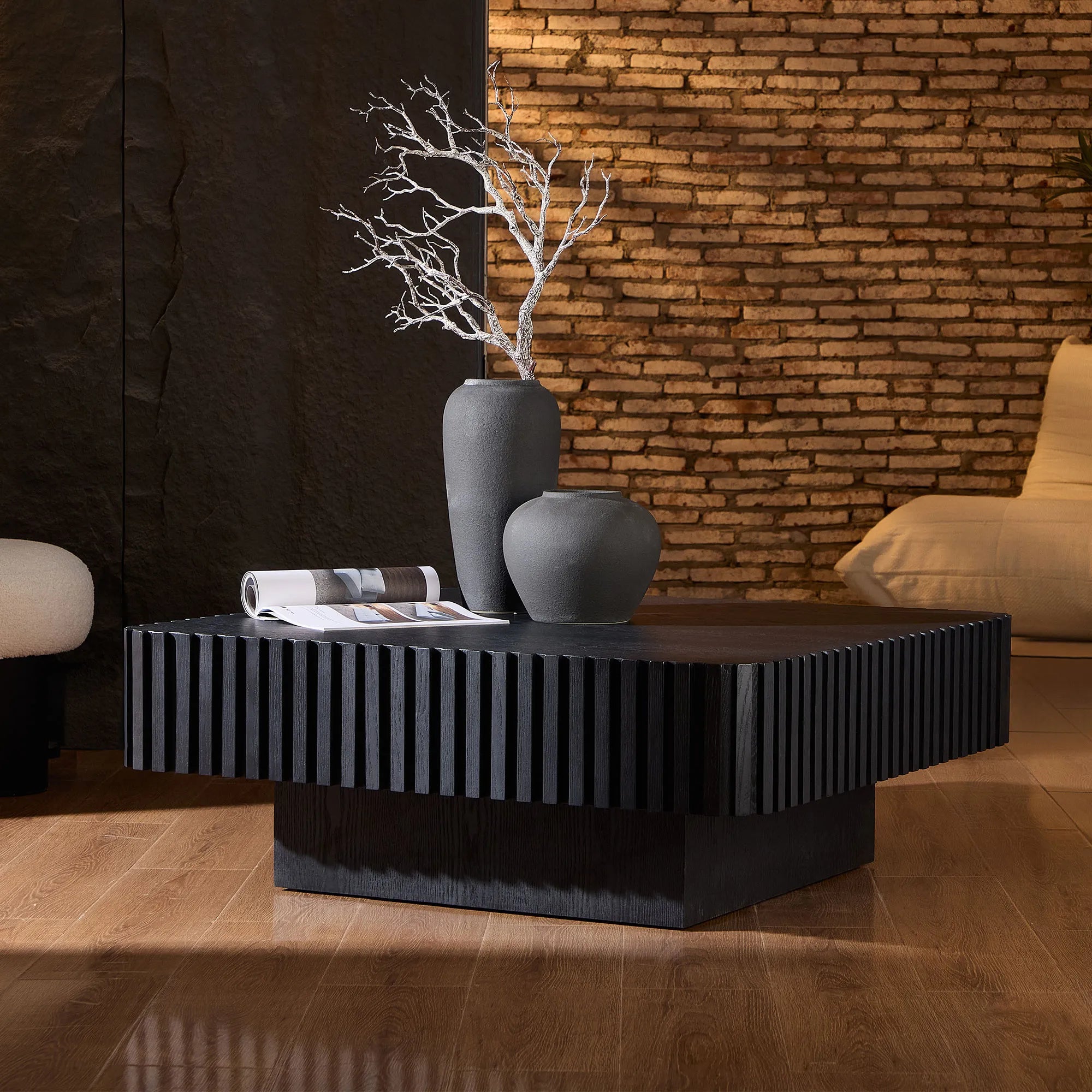 Arlo – Modern Square Drum Coffee Table