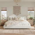 Aurora – Modern Upholstered Bed Frame with Linen Fabric