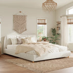 Aurora – Modern Upholstered Bed Frame with Linen Fabric