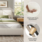 Aurora – Modern Upholstered Bed Frame with Linen Fabric