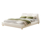 Aurora – Modern Upholstered Bed Frame with Linen Fabric