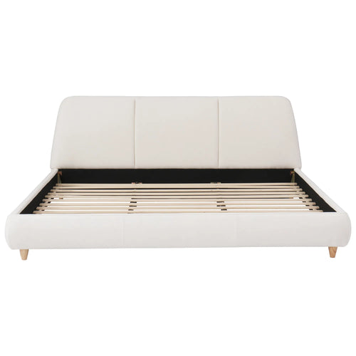Aurora – Modern Upholstered Bed Frame with Linen Fabric
