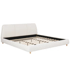 Aurora – Modern Upholstered Bed Frame with Linen Fabric