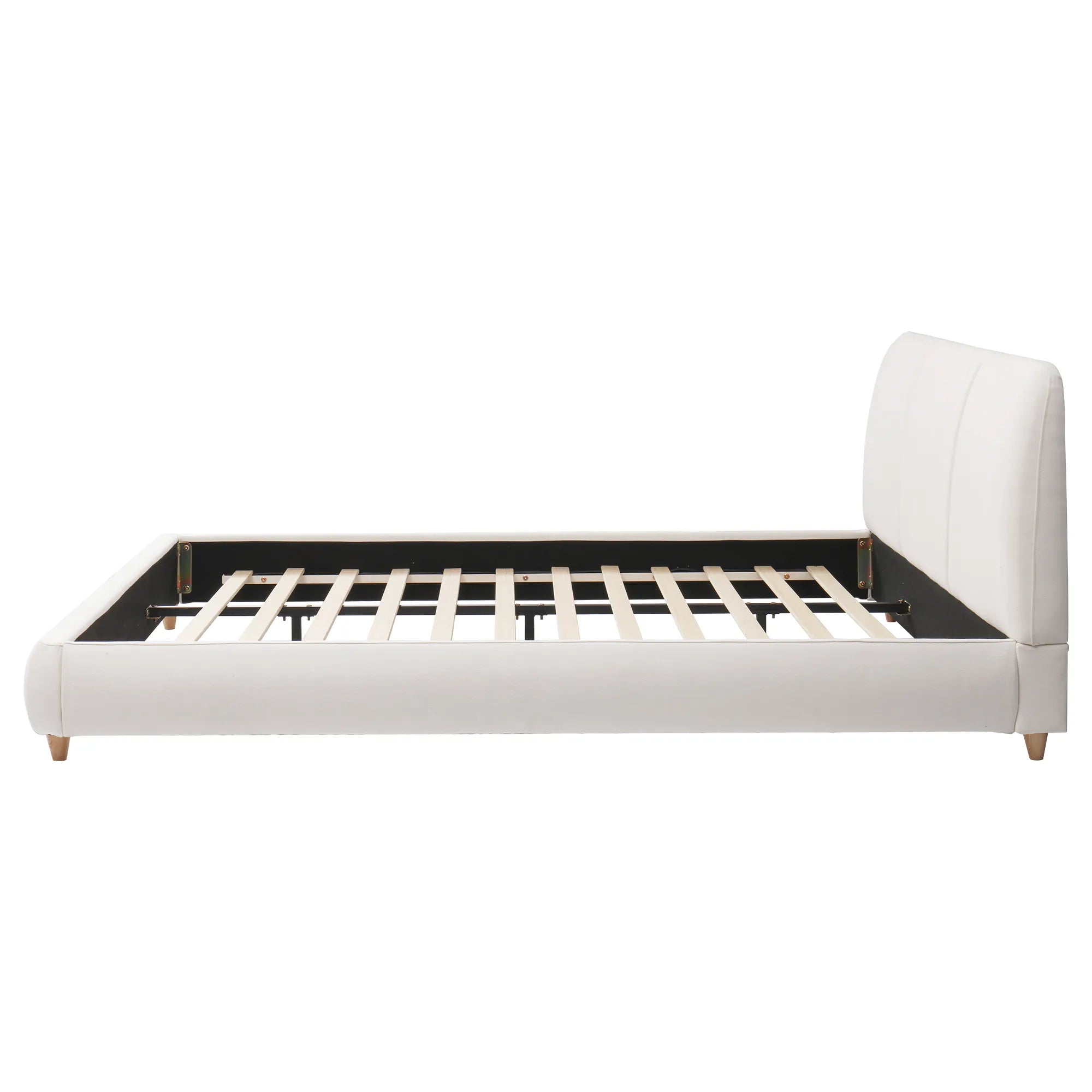 Aurora – Modern Upholstered Bed Frame with Linen Fabric