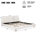Aurora – Modern Upholstered Bed Frame with Linen Fabric
