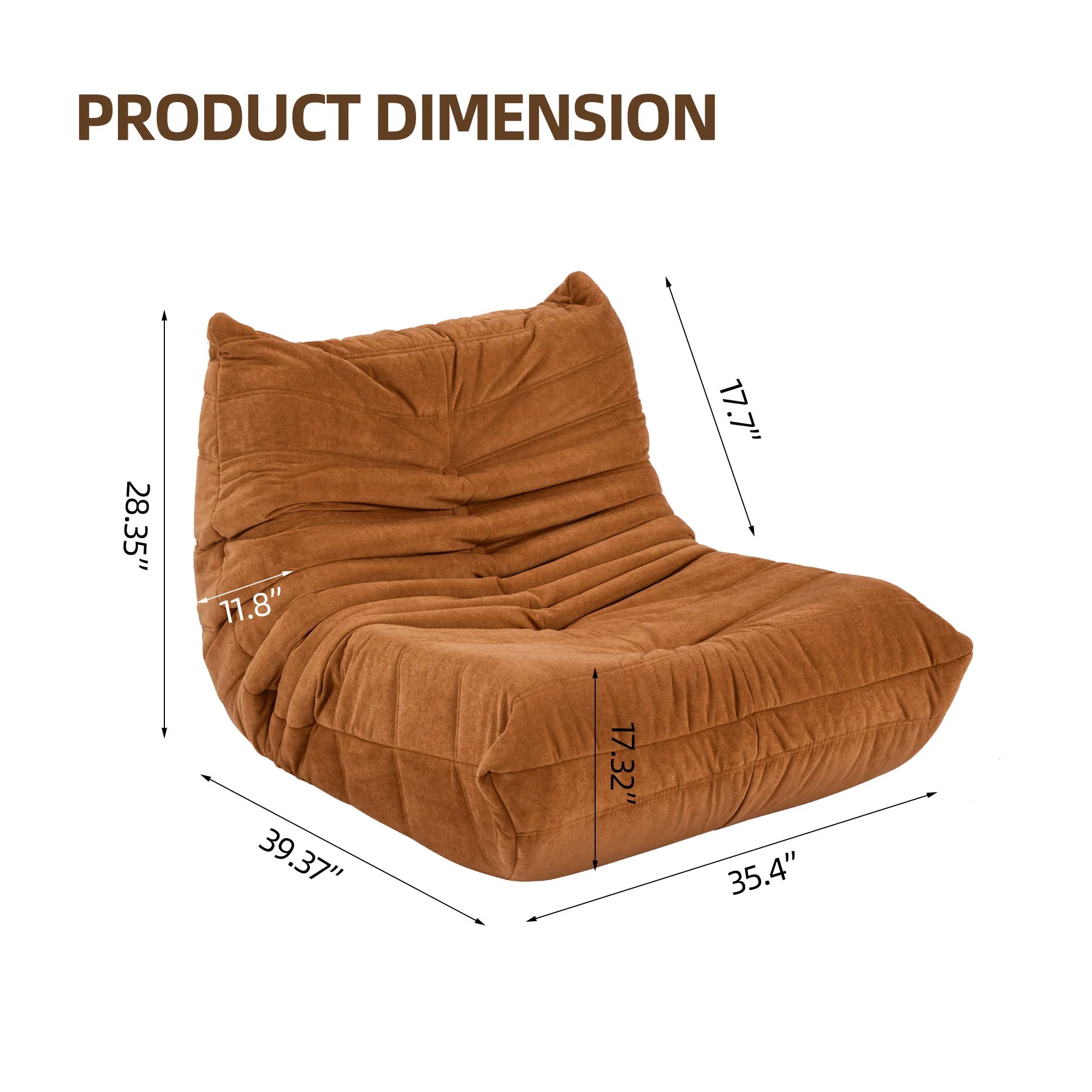 Bean Bag Lazy Sofa Chair with Memory Foam