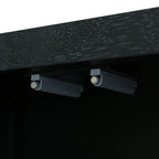 Bohemian Rattan Buffet Storage Cabinet with Adjustable Shelves